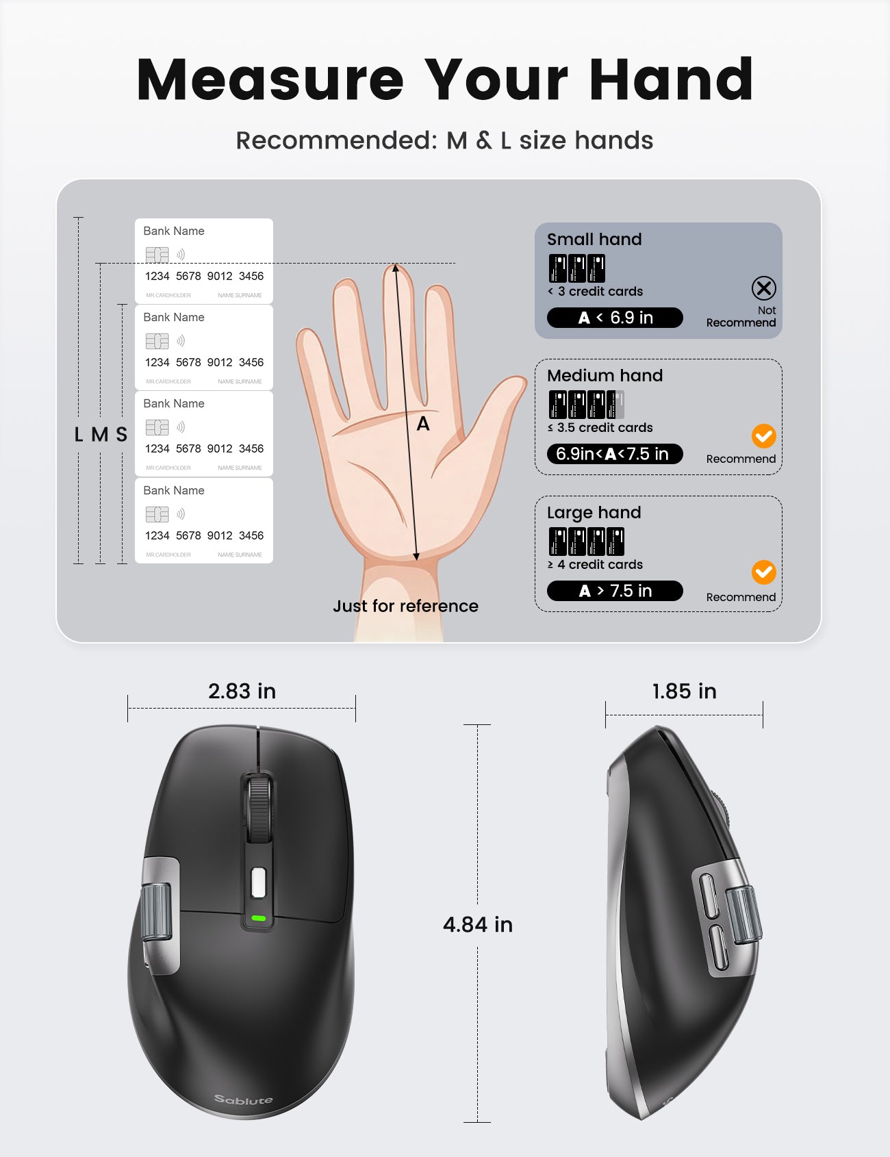 Ergonomic Wireless Mouse with Ultra-Fast Scrolling