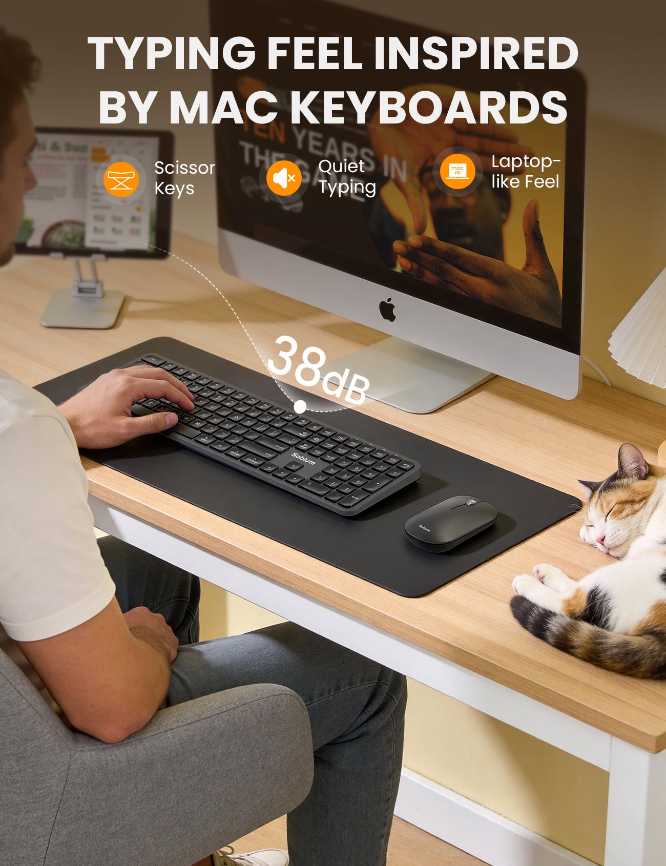 Sablute Bluetooth Keyboard and Mouse Combo for Mac KMA2