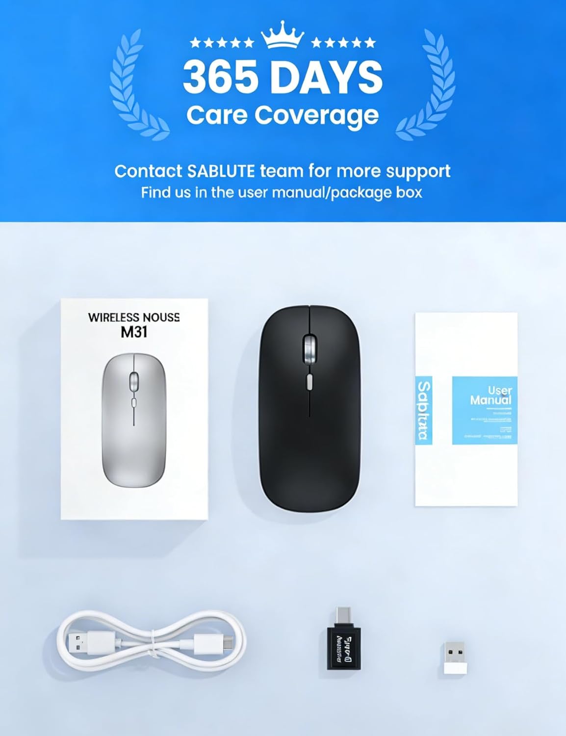 SABLUTE M31 Bluetooth Mouse