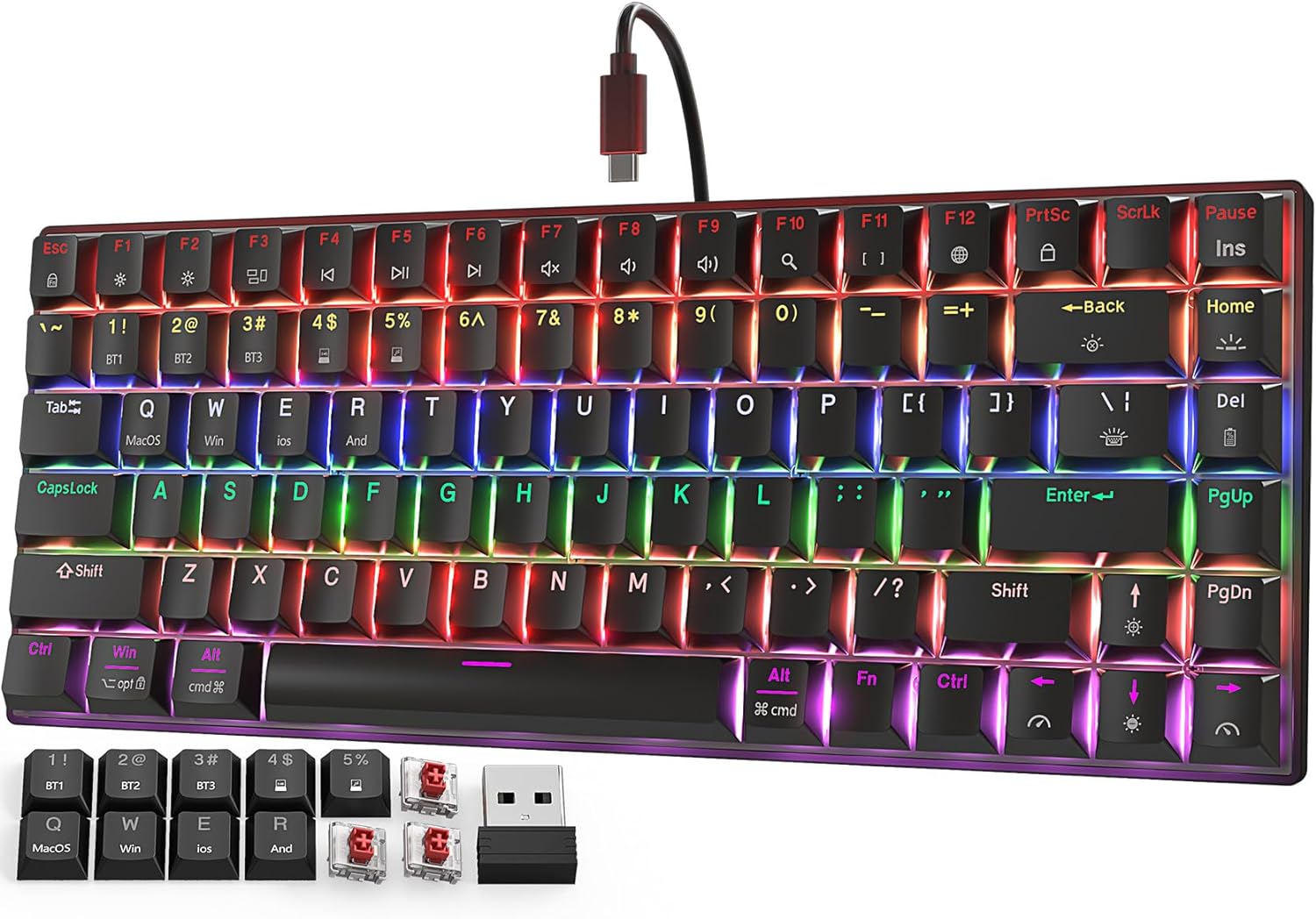 Mechanical Gaming Keyboard Low Profile Red Switch