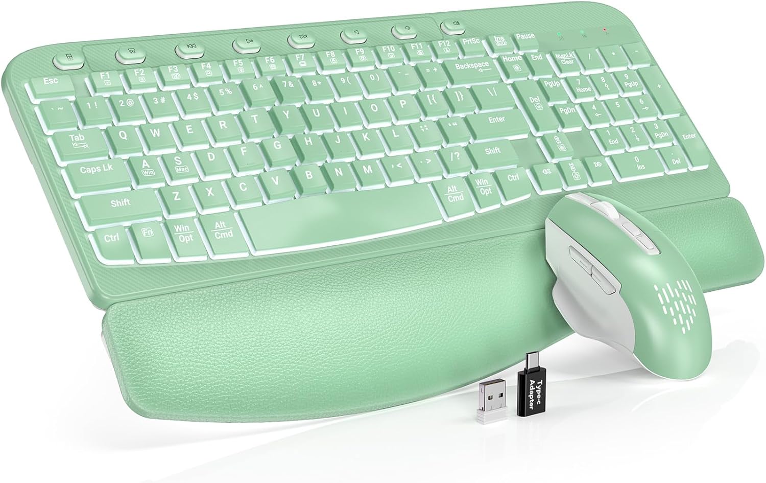 Ergonomic Wireless Backlit Keyboard and Mouse Combo MA12 Pro