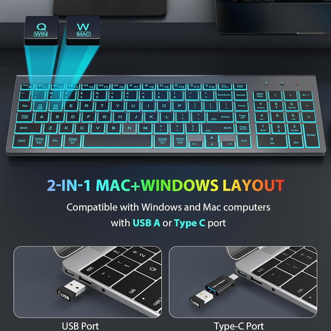Wireless Keyboard and Mouse Combo KM61 PRO