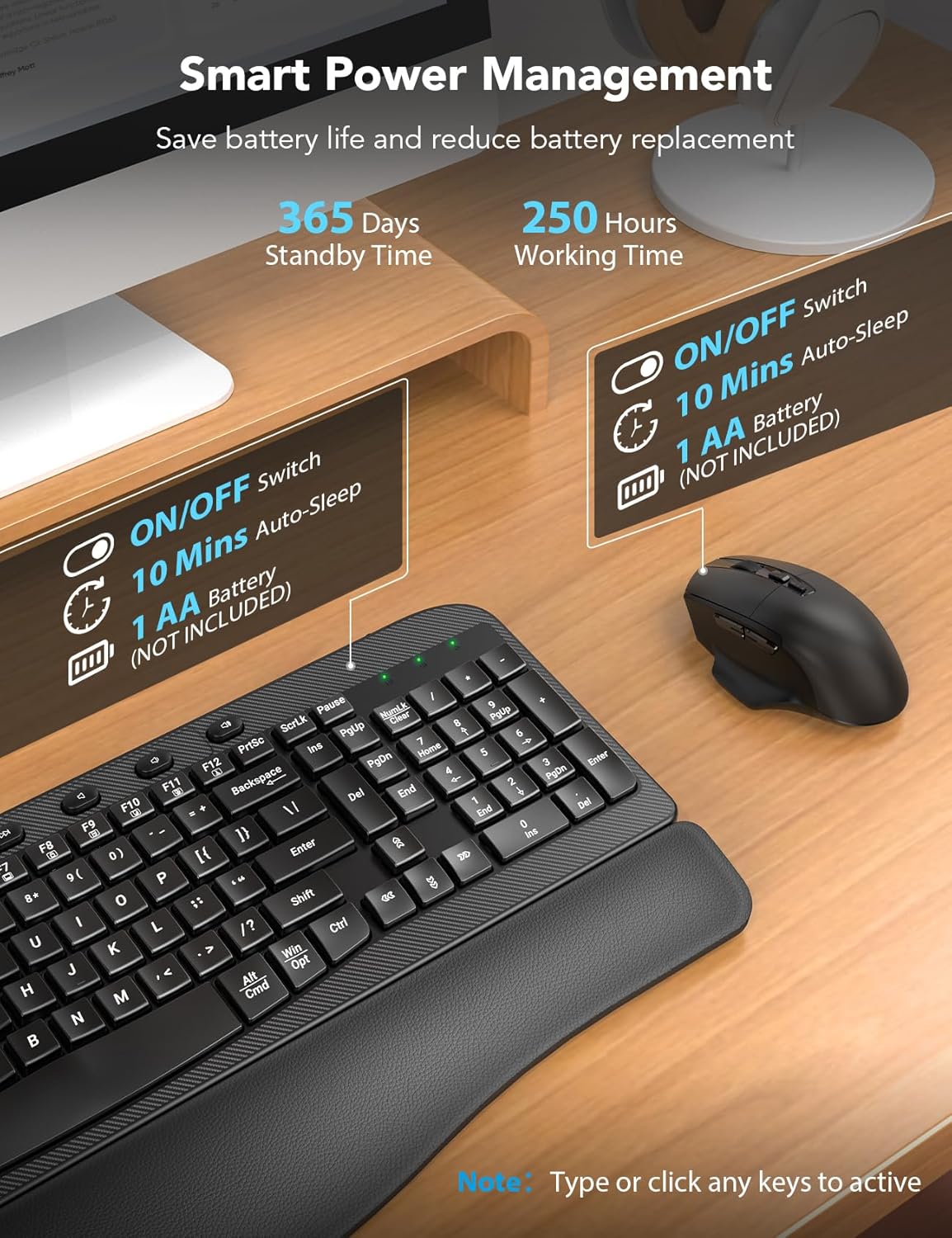 Wireless Keyboard and Mouse Combo MA12