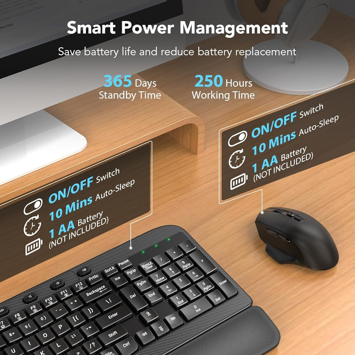 Wireless Keyboard and Mouse Combo MA12