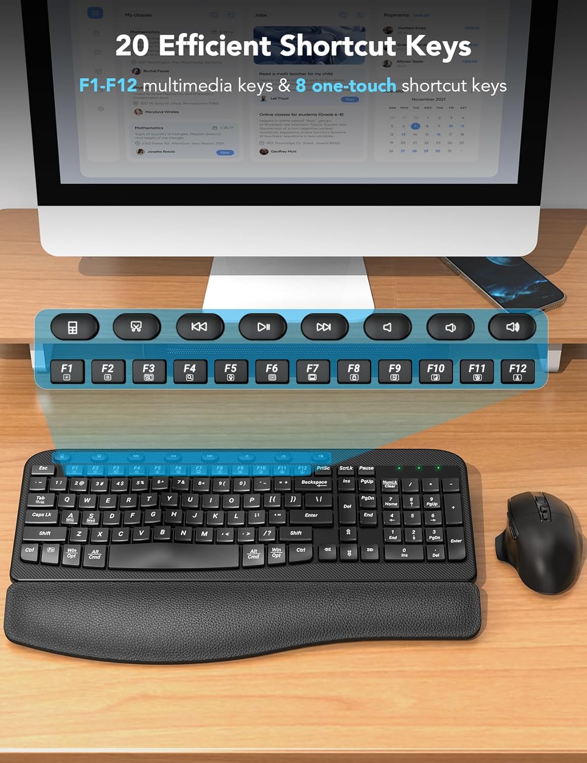Wireless Keyboard and Mouse Combo MA12