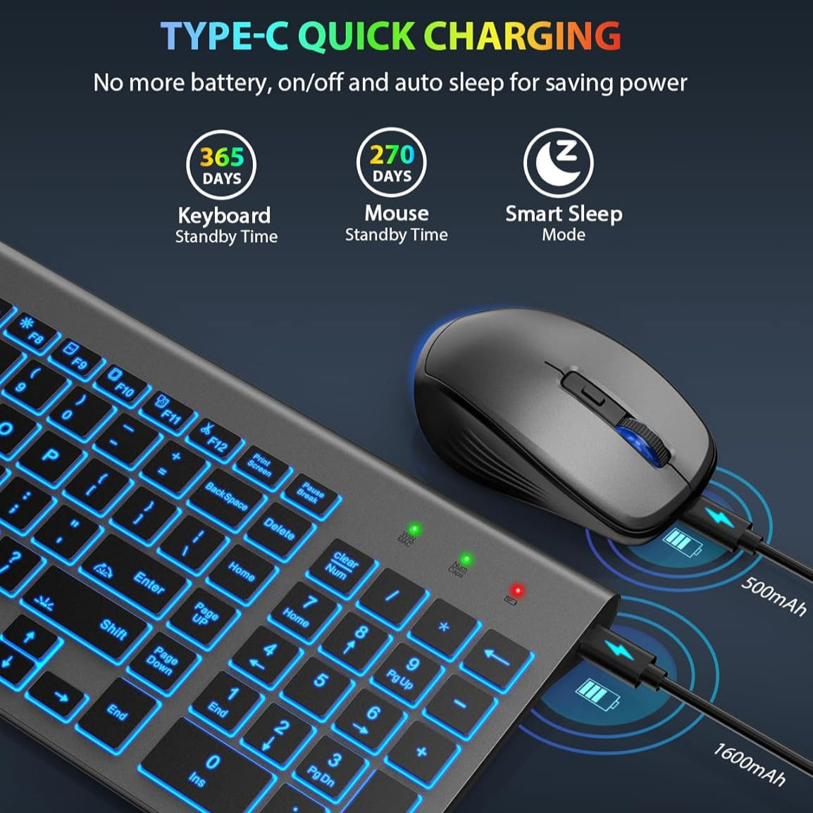 Wireless Keyboard and Mouse Combo KM61 PRO