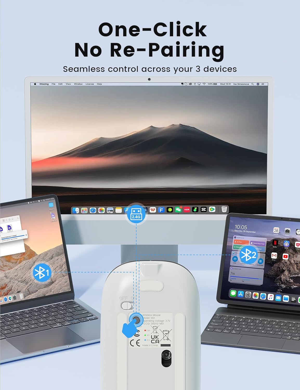 SABLUTE M31 Bluetooth Mouse