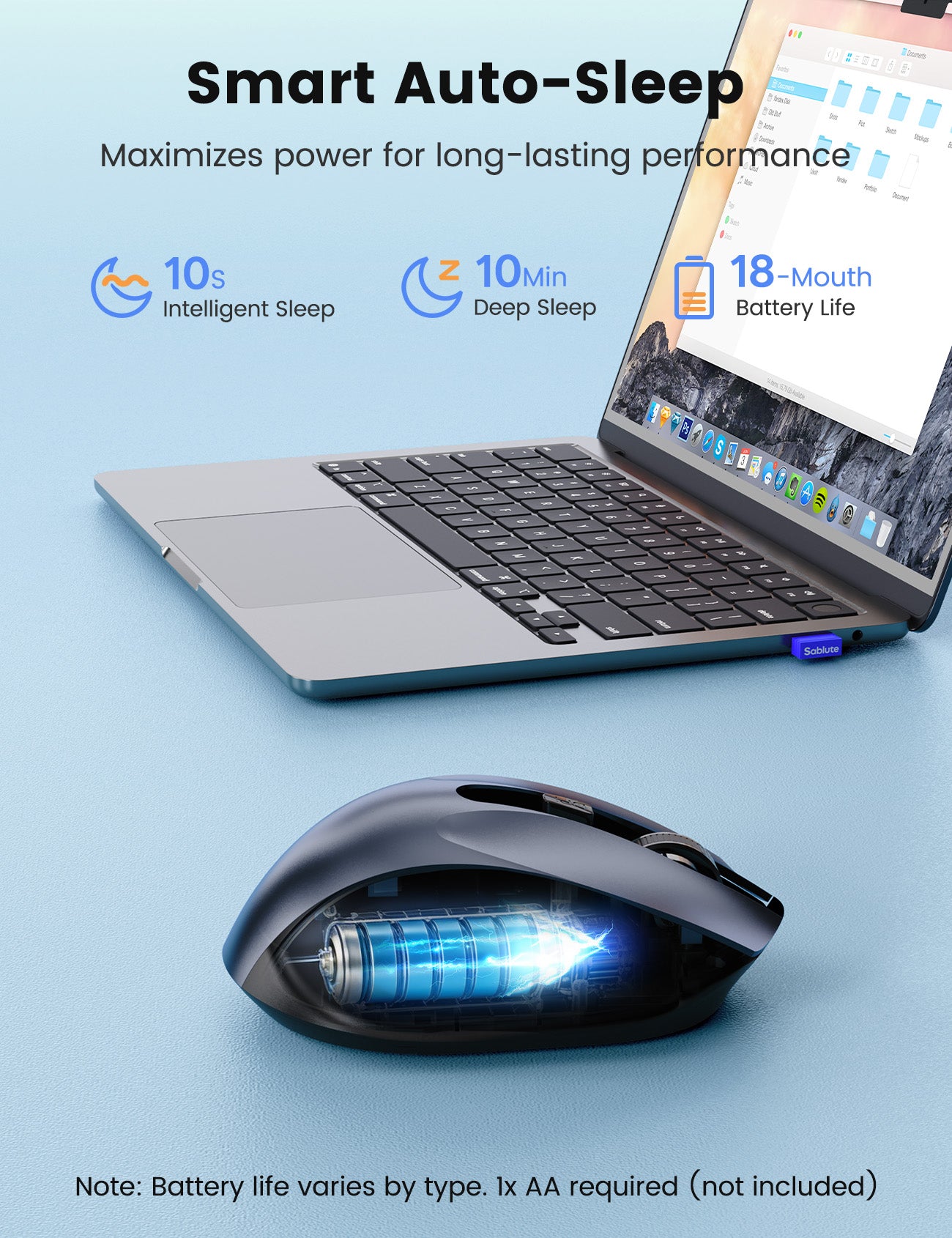 Sablute Wireless Mouse for Computer M21