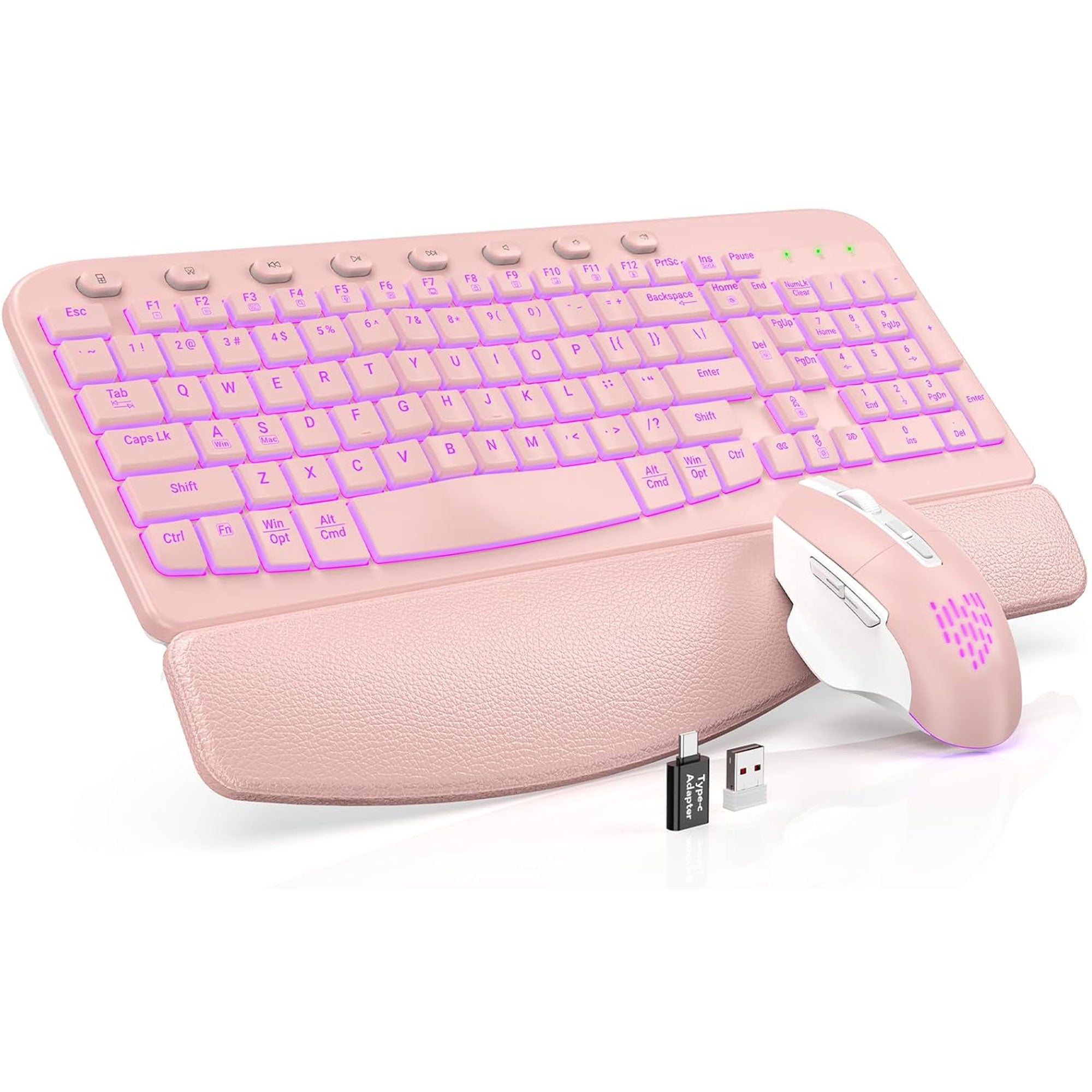 Sablute Ergonomic Wireless Backlit Keyboard and Mouse Combo MA12 Pro