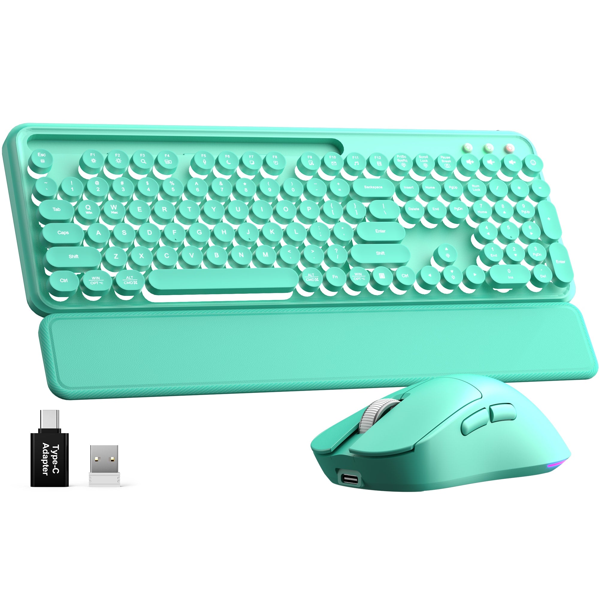 Sablute Wireless Retro Keyboard and Mouse Combo CK13 Pro