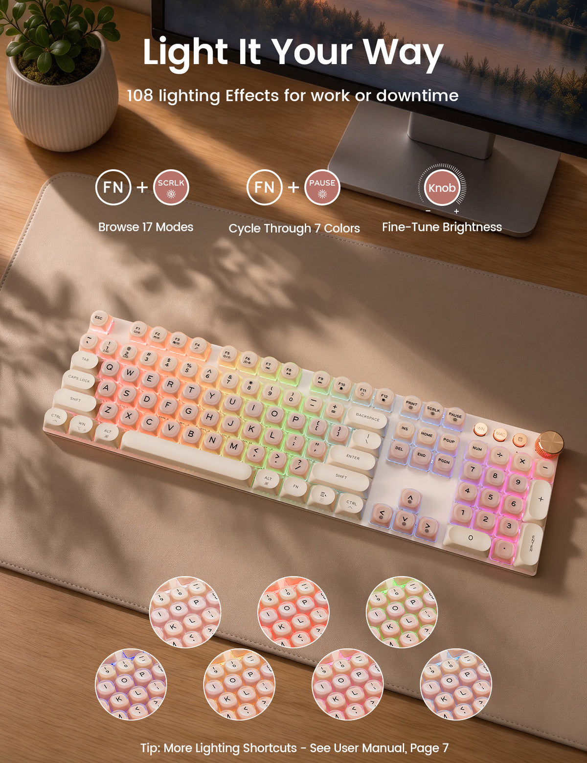 Sablute KM81 Jelly-Style Wireless Mechanical Keyboard & Mouse Combo