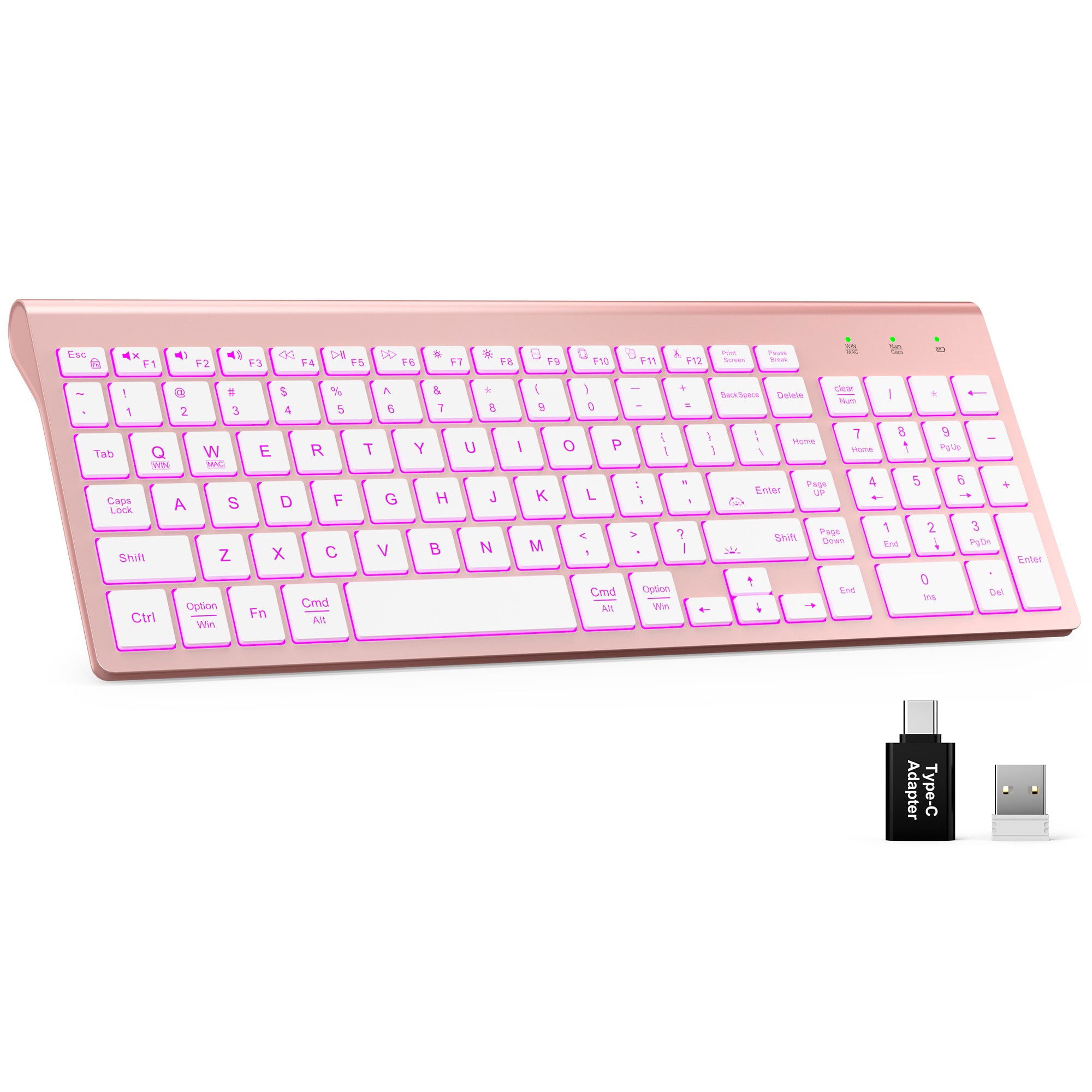 Sablute Low Profile Wireless Backlit Keyboard KN368