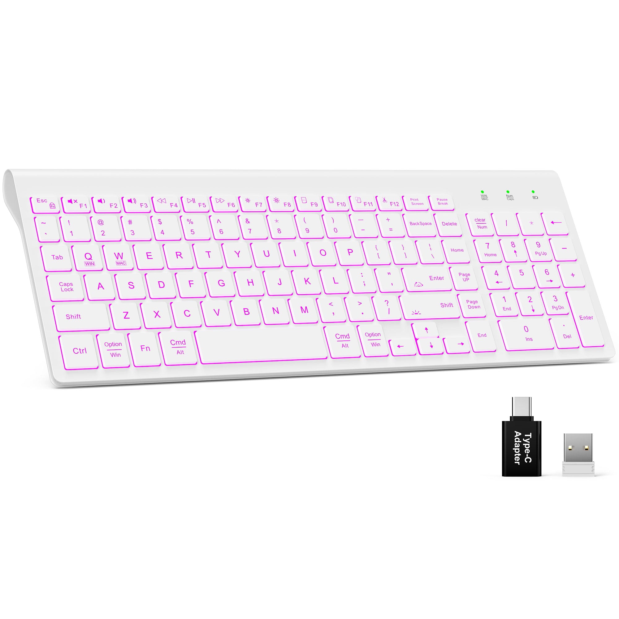 Sablute Low Profile Wireless Backlit Keyboard KN368