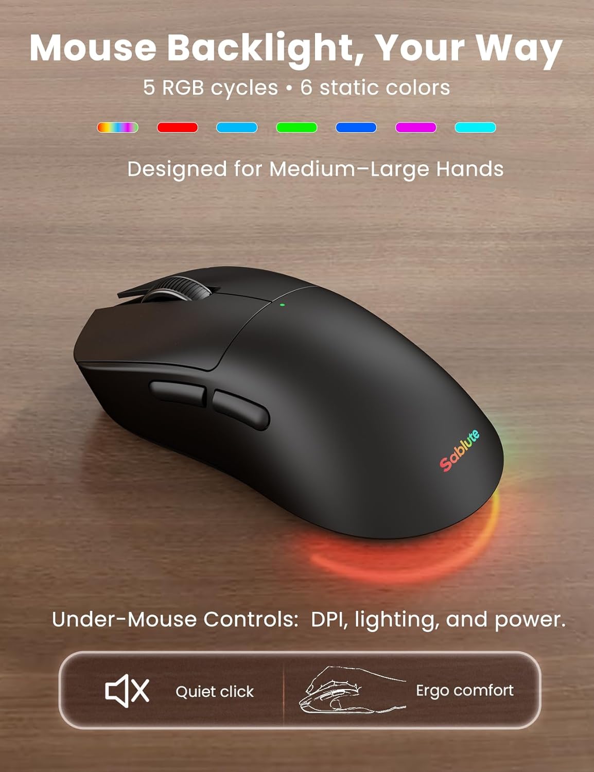 Ergonomic Wave Keys Wireless Keyboard and Mouse Combo MA31 Pro