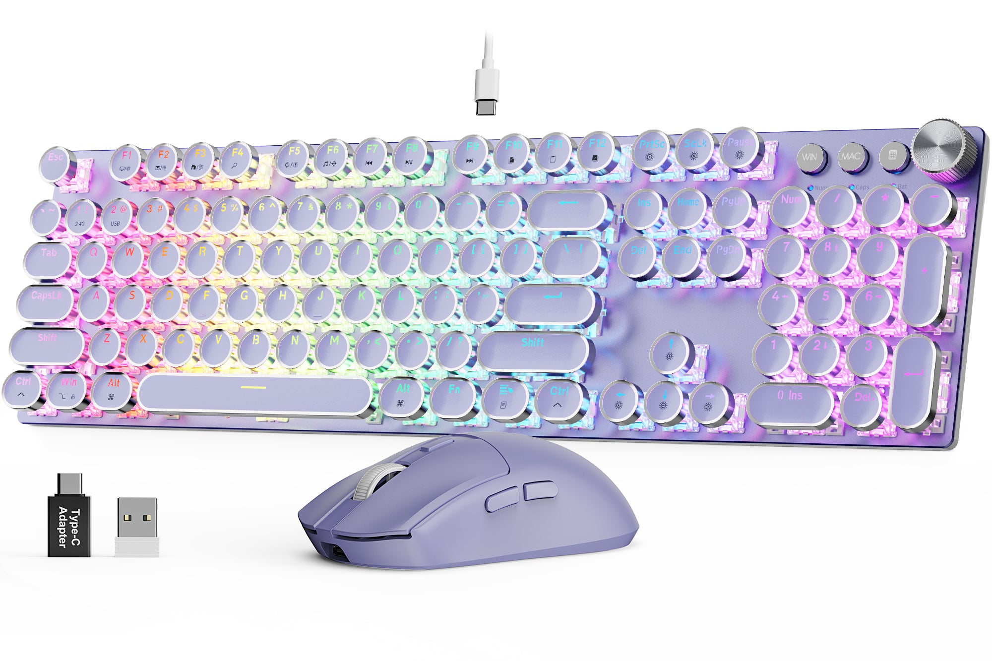 Sablute KM81 Retro Wireless Mechanical Keyboard & Mouse Combo
