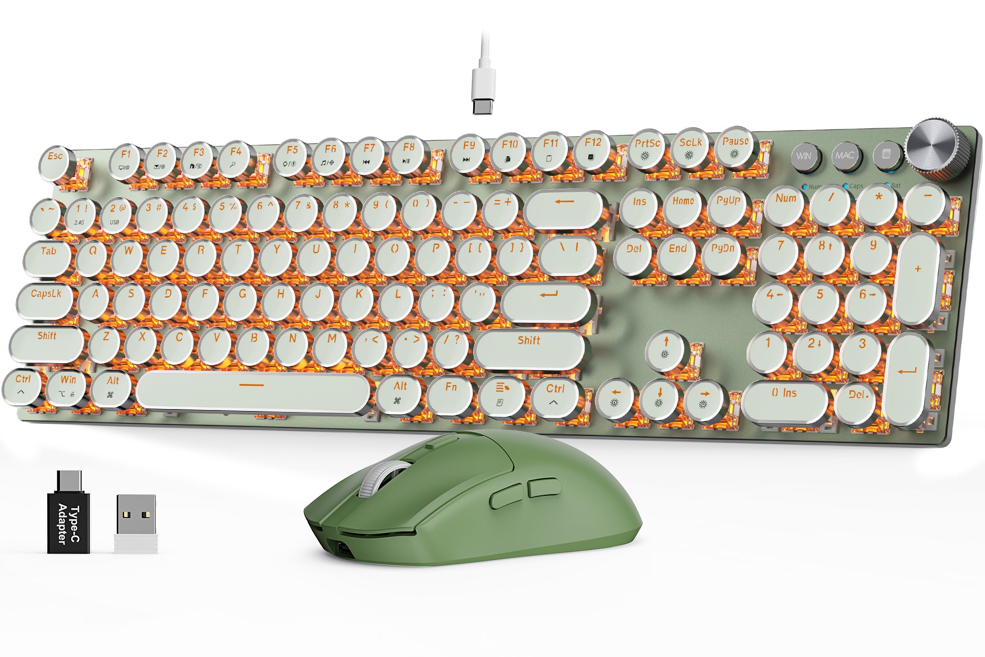 Sablute KM81 Retro Wireless Mechanical Keyboard & Mouse Combo