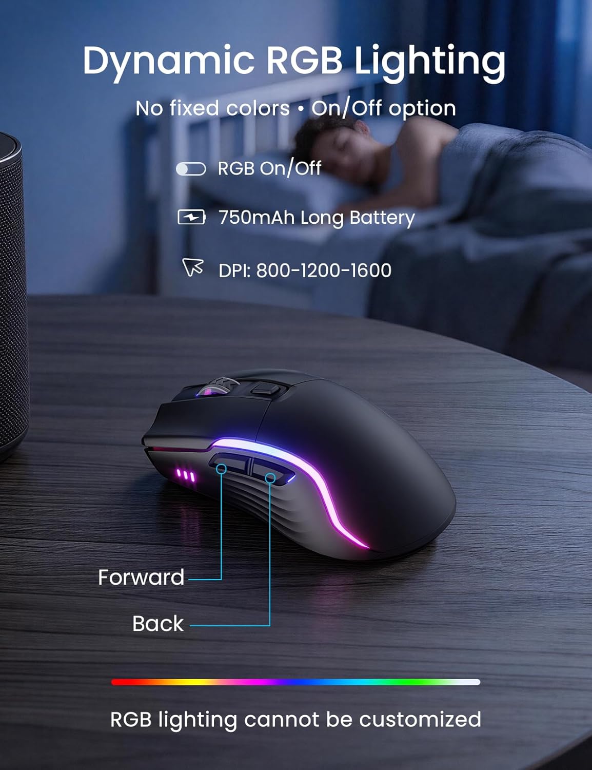 Sablute Backlit Wireless Keyboard and Mouse Combo KM25Pro