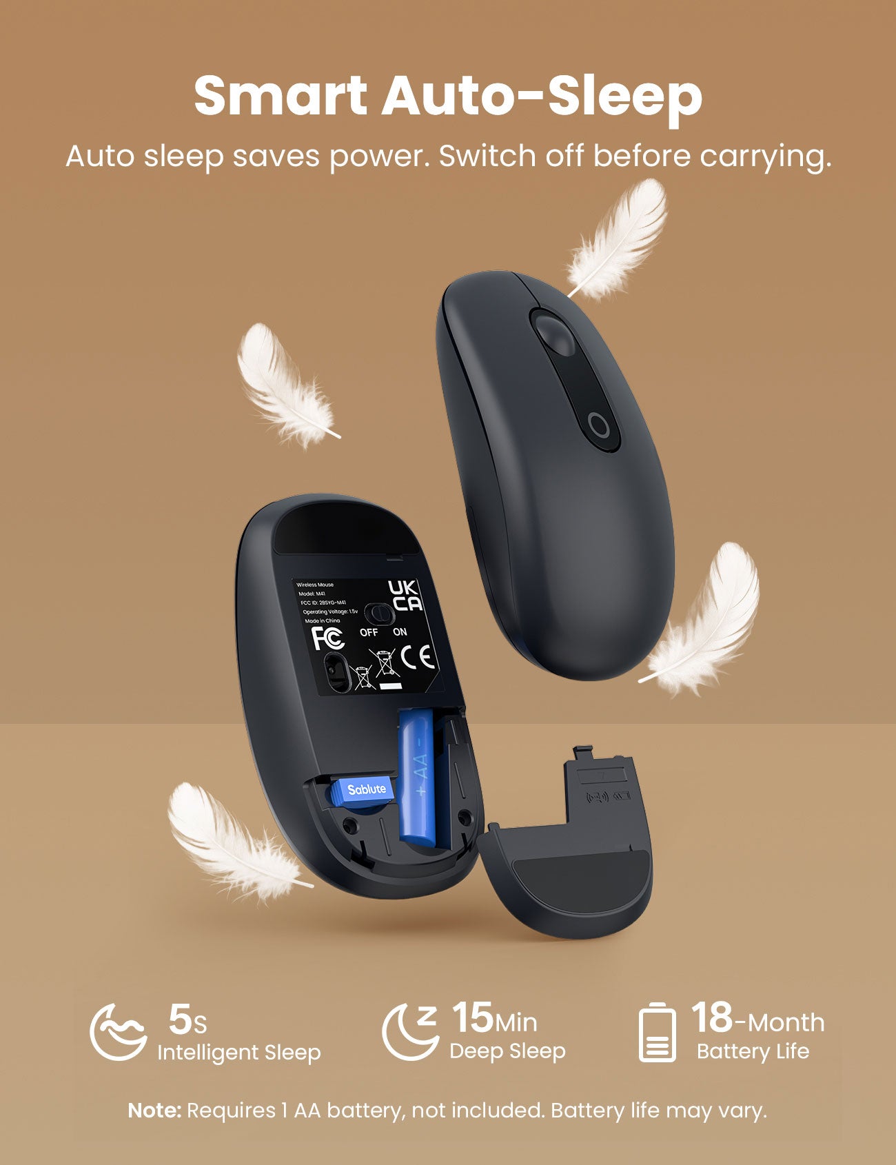 Sablute Compact Portable 2.4G Wireless Mouse M41