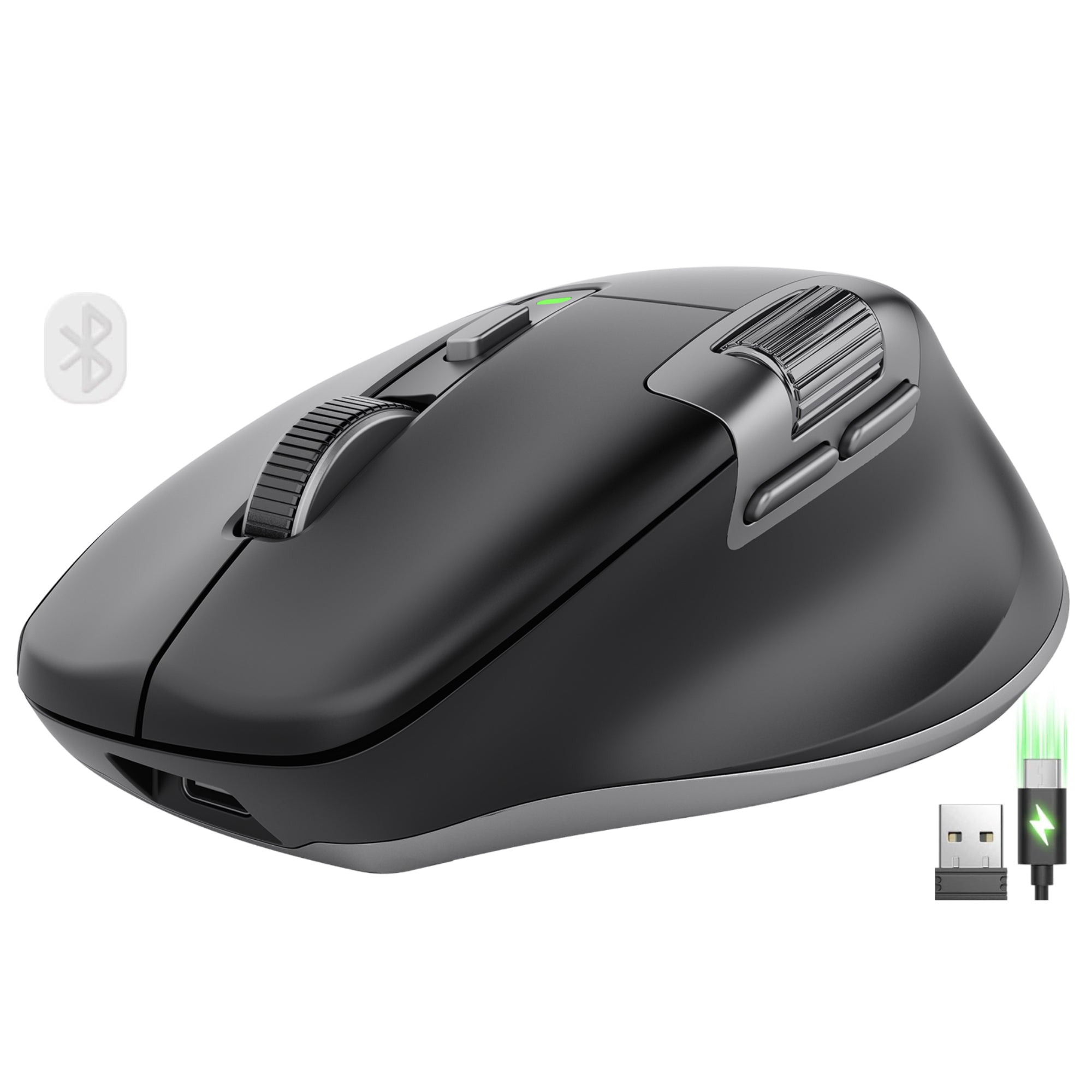 Ergonomic Wireless Mouse with Ultra-Fast Scrolling