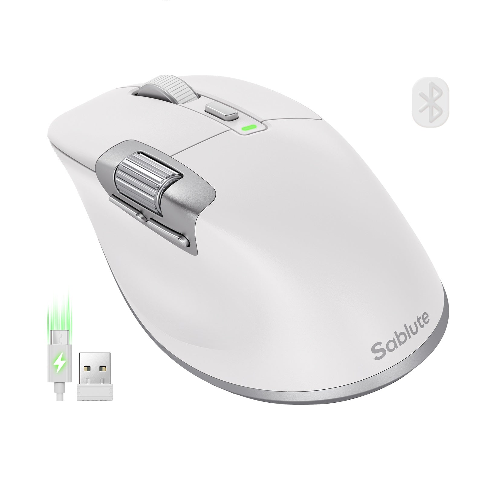 Sablute MAM6 Ergonomic Wireless Mouse with Ultra-Fast Scrolling