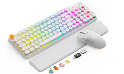Sablute CK33 PRO Typewriter-Style Wireless Keyboard & Mouse Combo