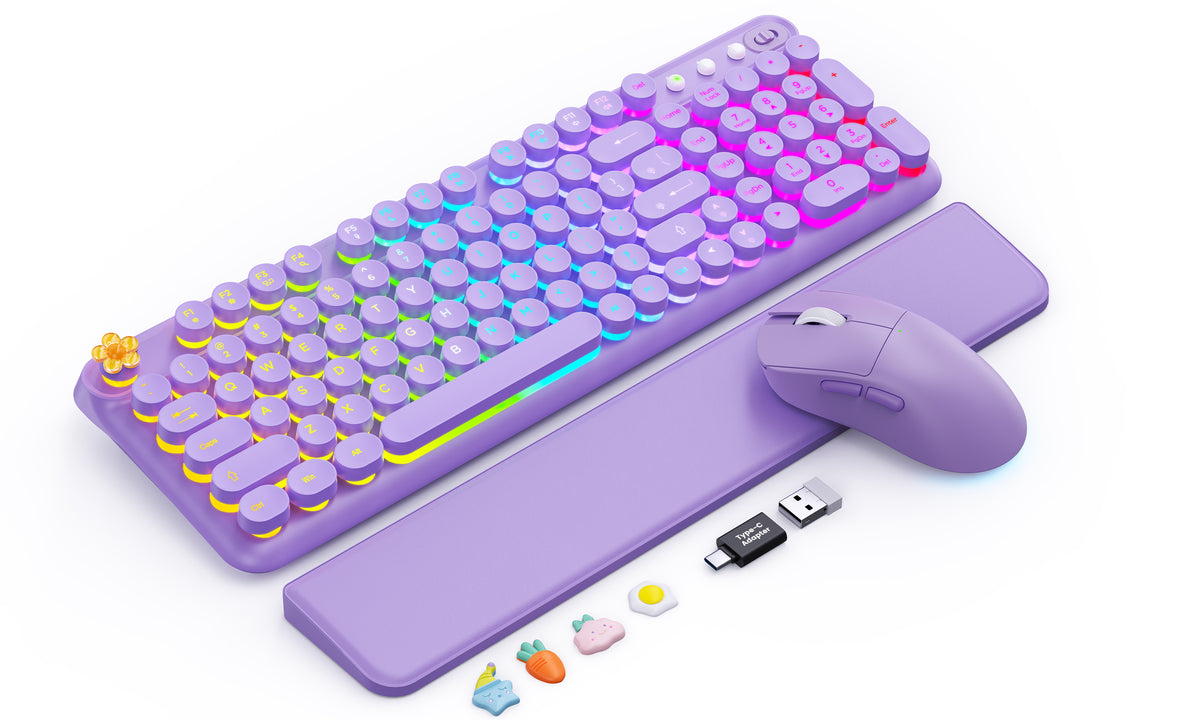 Sablute CK33 PRO Typewriter-Style Wireless Keyboard & Mouse Combo