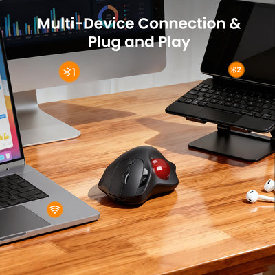 Sablute Wireless Trackball Mouse with Thumb Control MAM2