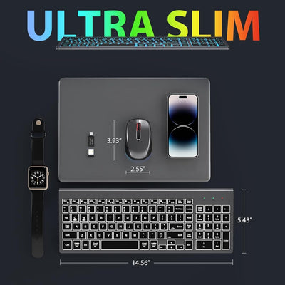 Ultra-Slim Wireless Keyboard and Mouse Combo KM61 PRO