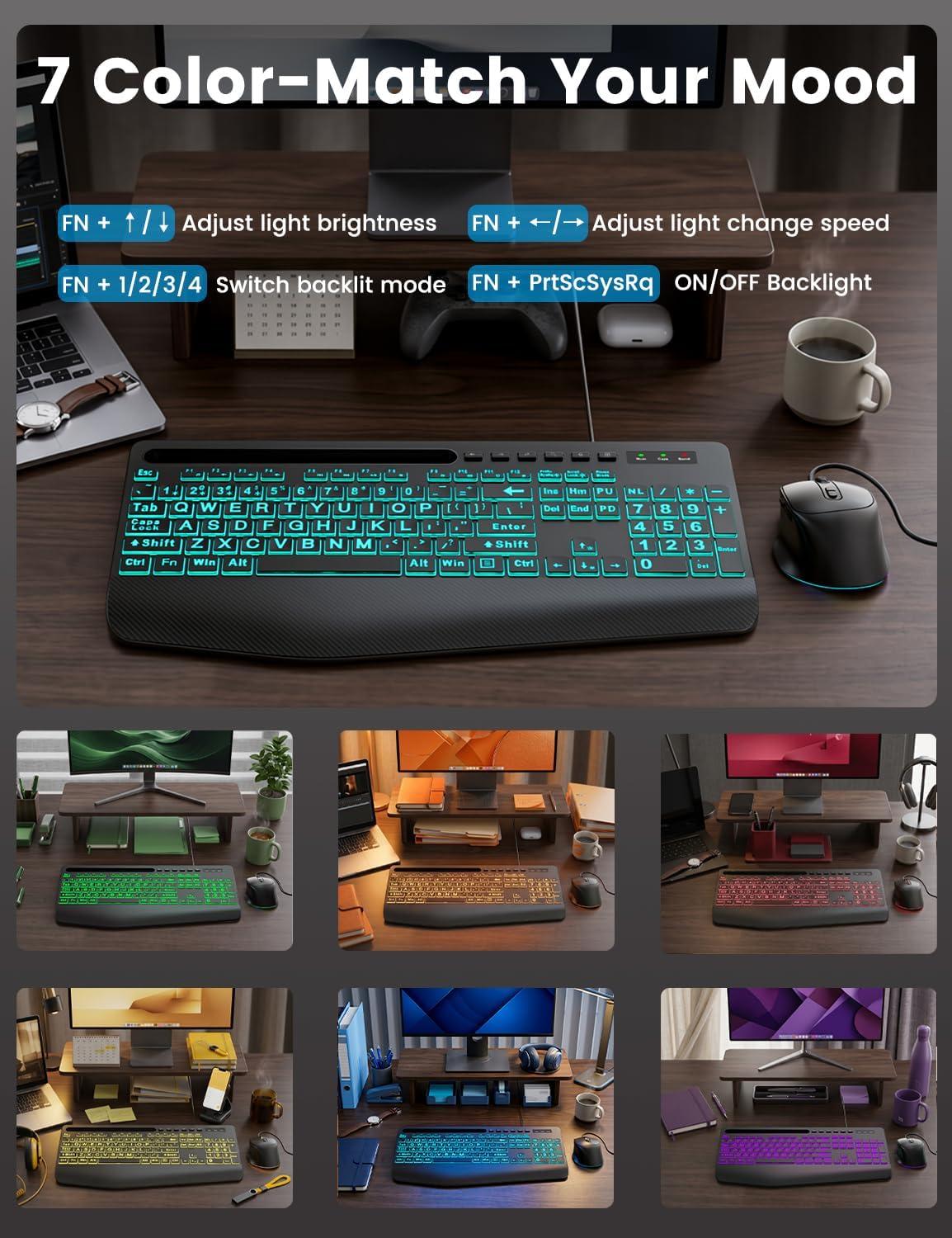 SABLUTE KM21Pro Wired Keyboard Mouse Combo
