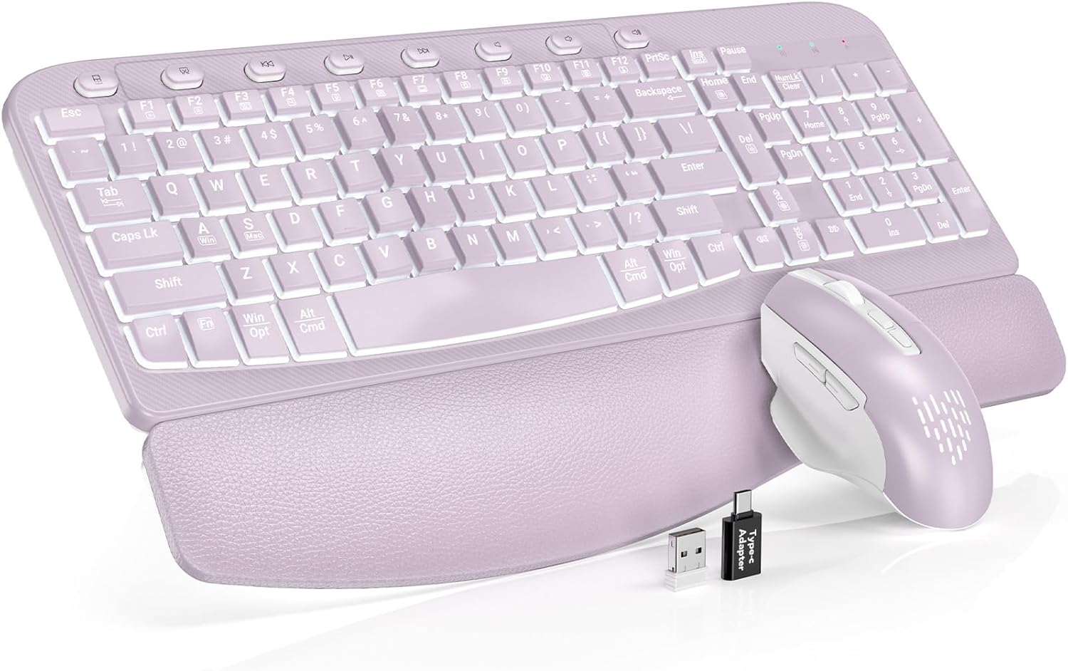Ergonomic Wireless Keyboard and Mouse Combo MA12 Pro