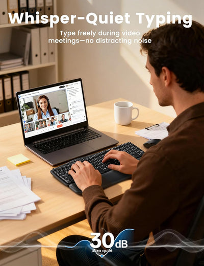 Sablute Ergonomic Wireless Keyboard and Mouse Combo MA41