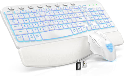 Ergonomic Wireless Backlit Keyboard and Mouse Combo MA12 Pro