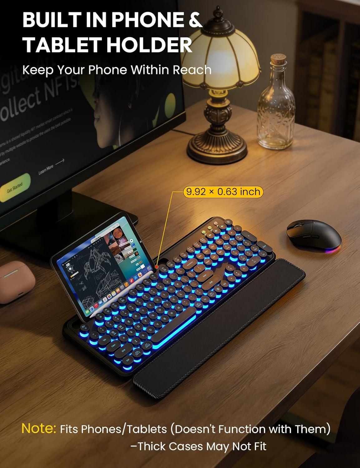 Sablute Wireless Retro Keyboard and Mouse Combo CK13 Pro