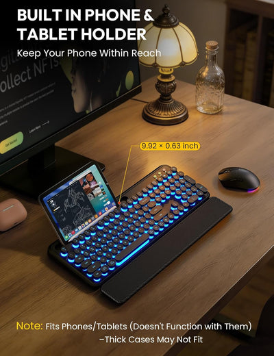 Sablute Wireless Retro Keyboard and Mouse Combo CK13 Pro