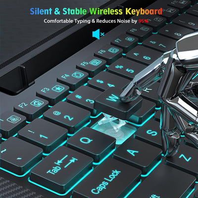 Sablute Wireless Keyboard with 7 Colored Backlits KN225