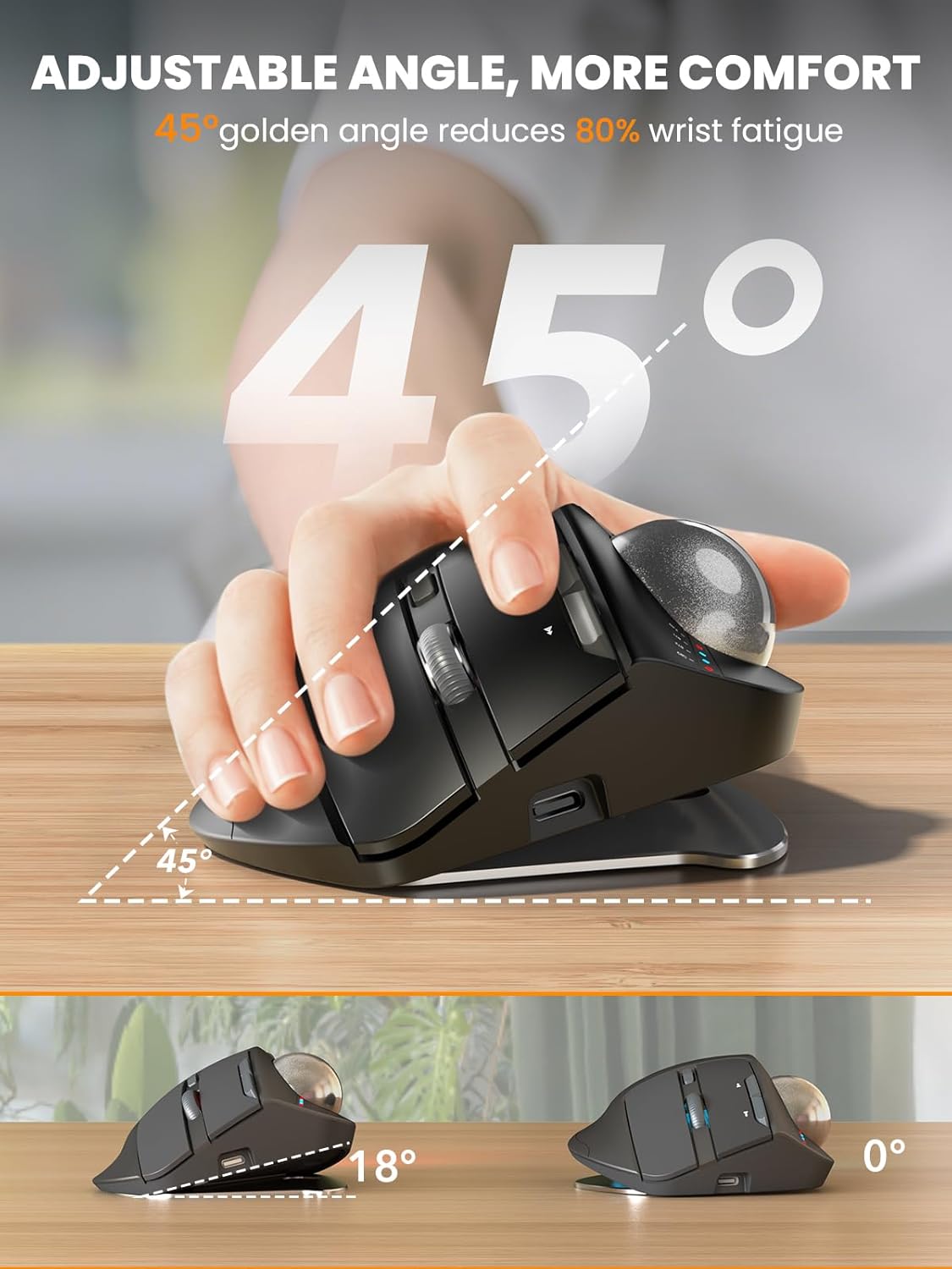 MAM1 Pro Wireless Trackball Mouse