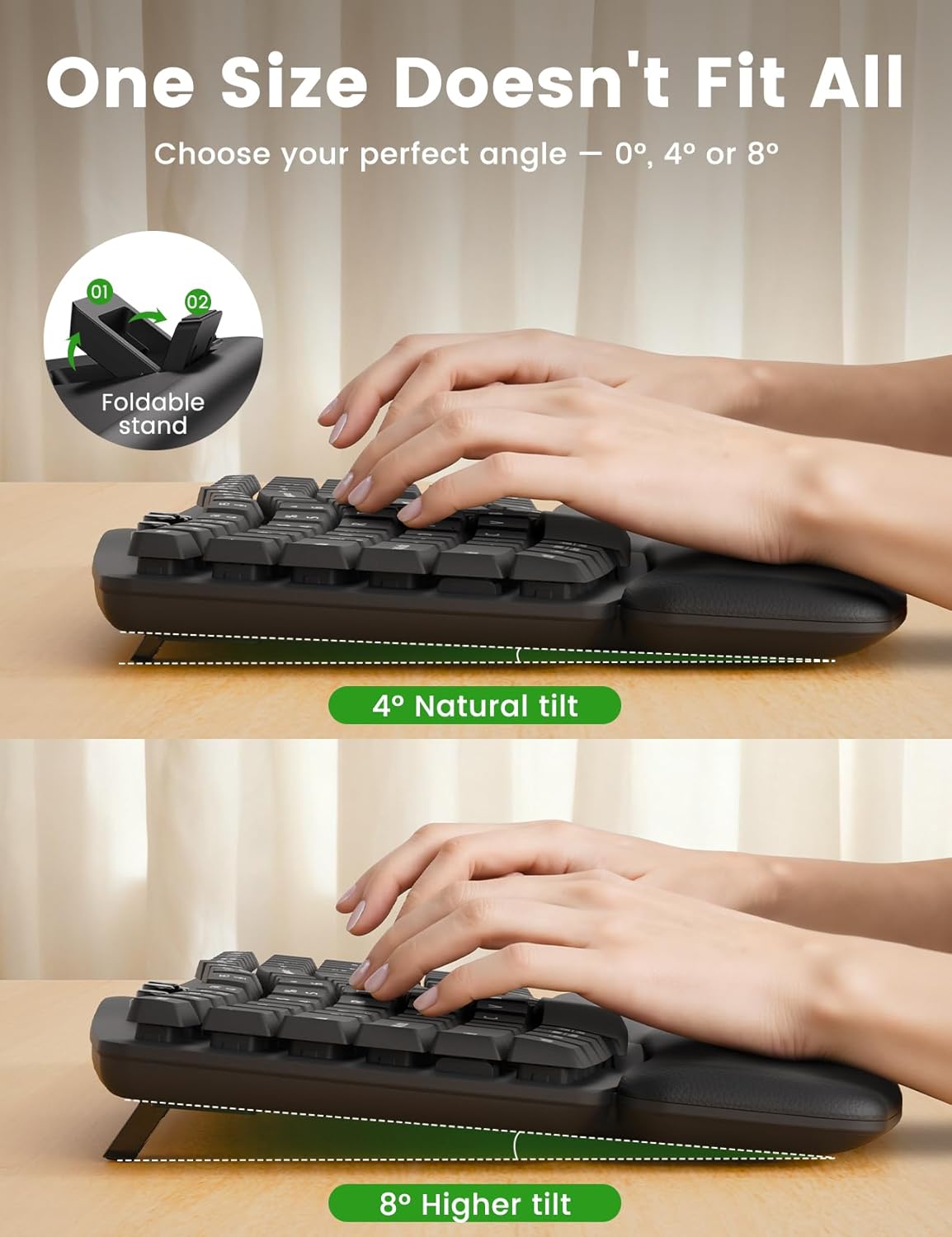 Sablute Ergonomic Wireless Keyboard and Mouse Combo MA41