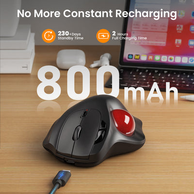 Sablute Wireless Trackball Mouse with Thumb Control MAM2