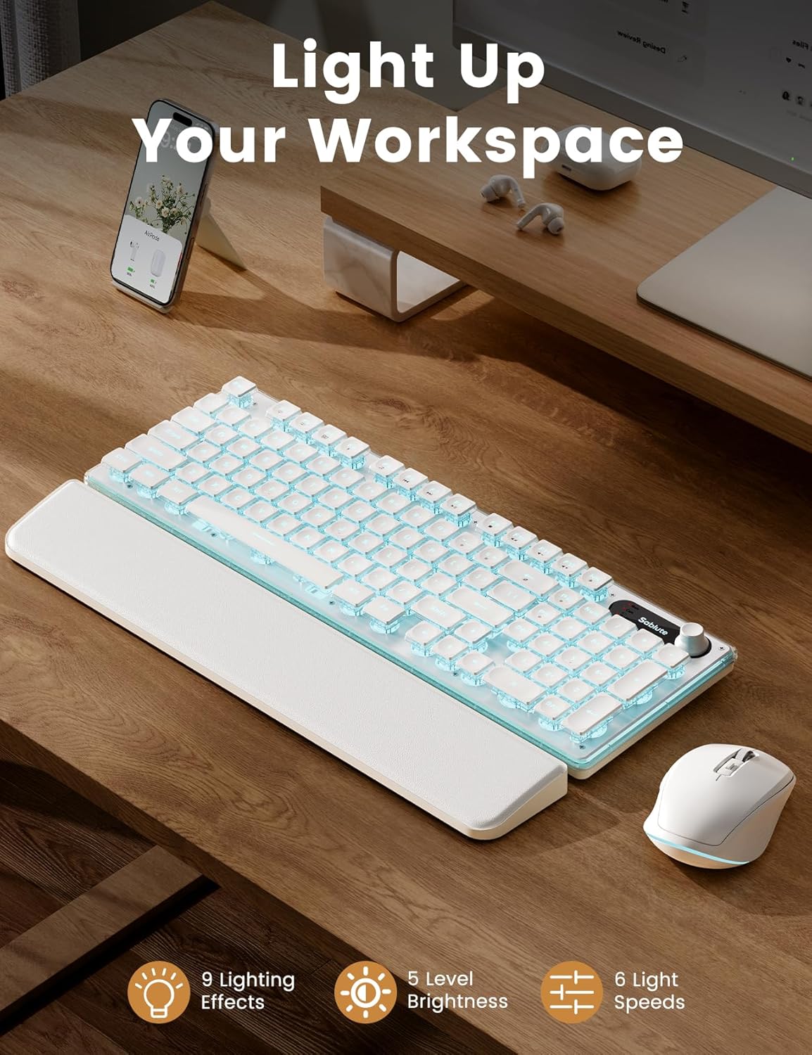 Sablute RGB Wireless Keyboard and Mouse Combo KM41 Pro