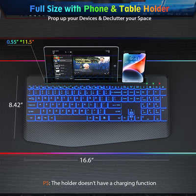 Sablute Wireless Keyboard with 7 Colored Backlits KN225