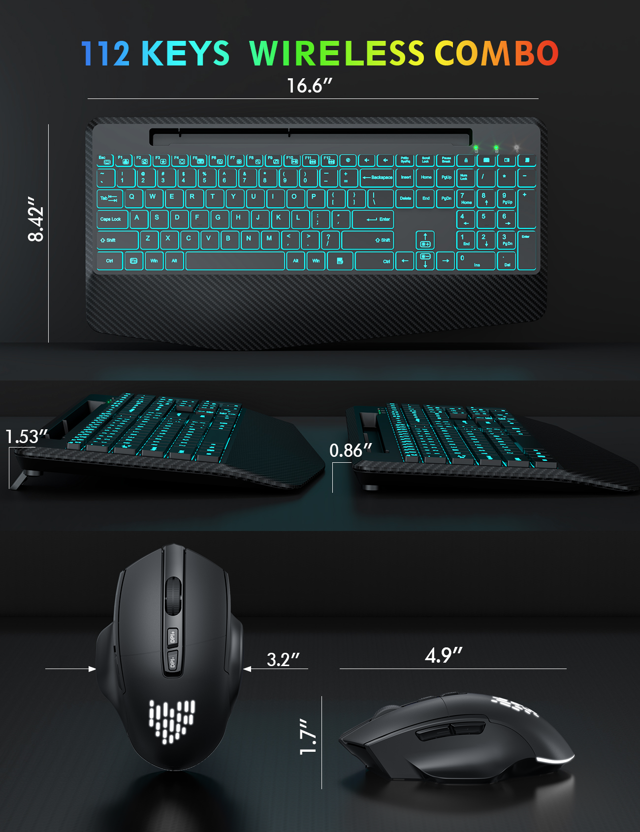 Wireless Keyboard and Mouse KM22 Ultra