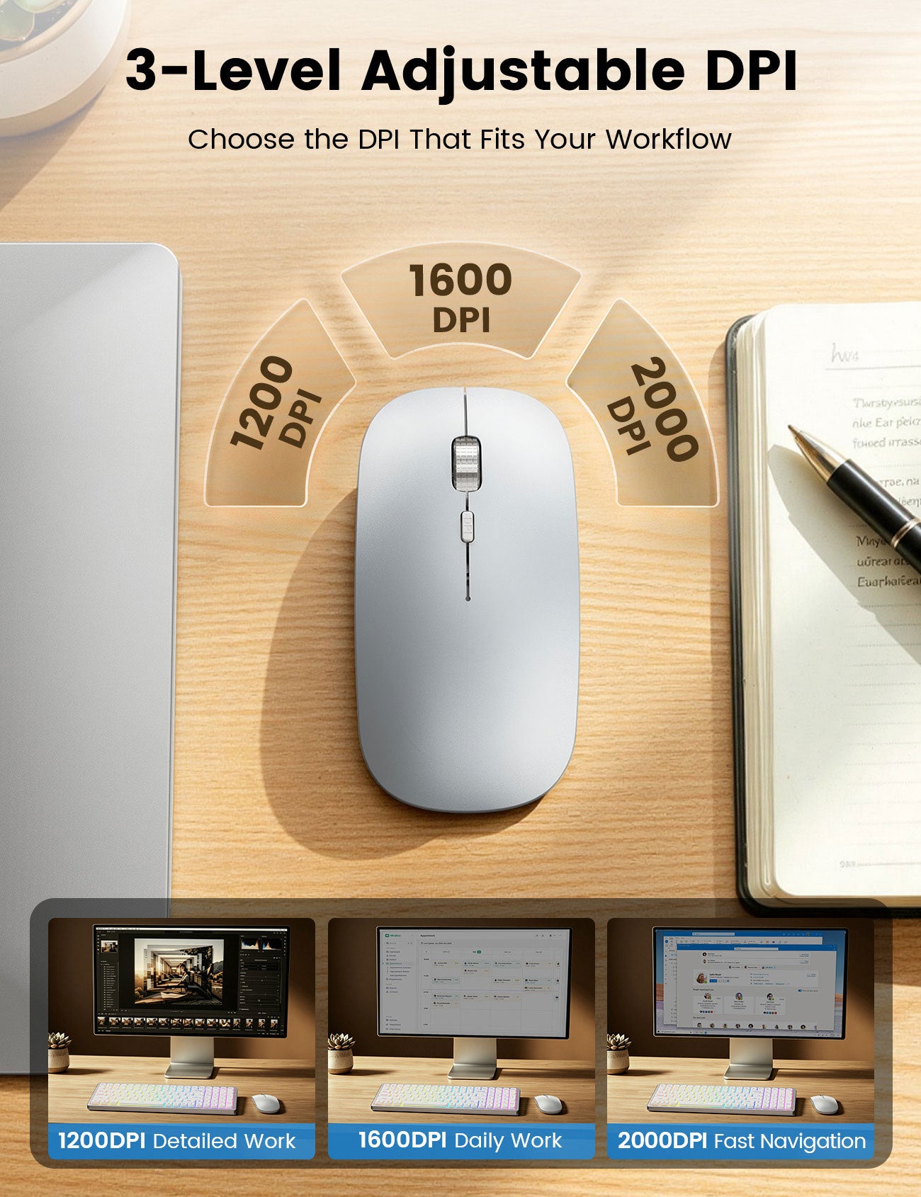 Sablute Backlit Wireless Keyboard & Mouse Combo with Bluetooth | KM62