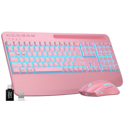 Sablute Backlit Wireless Keyboard and Mouse Combo KM25Pro