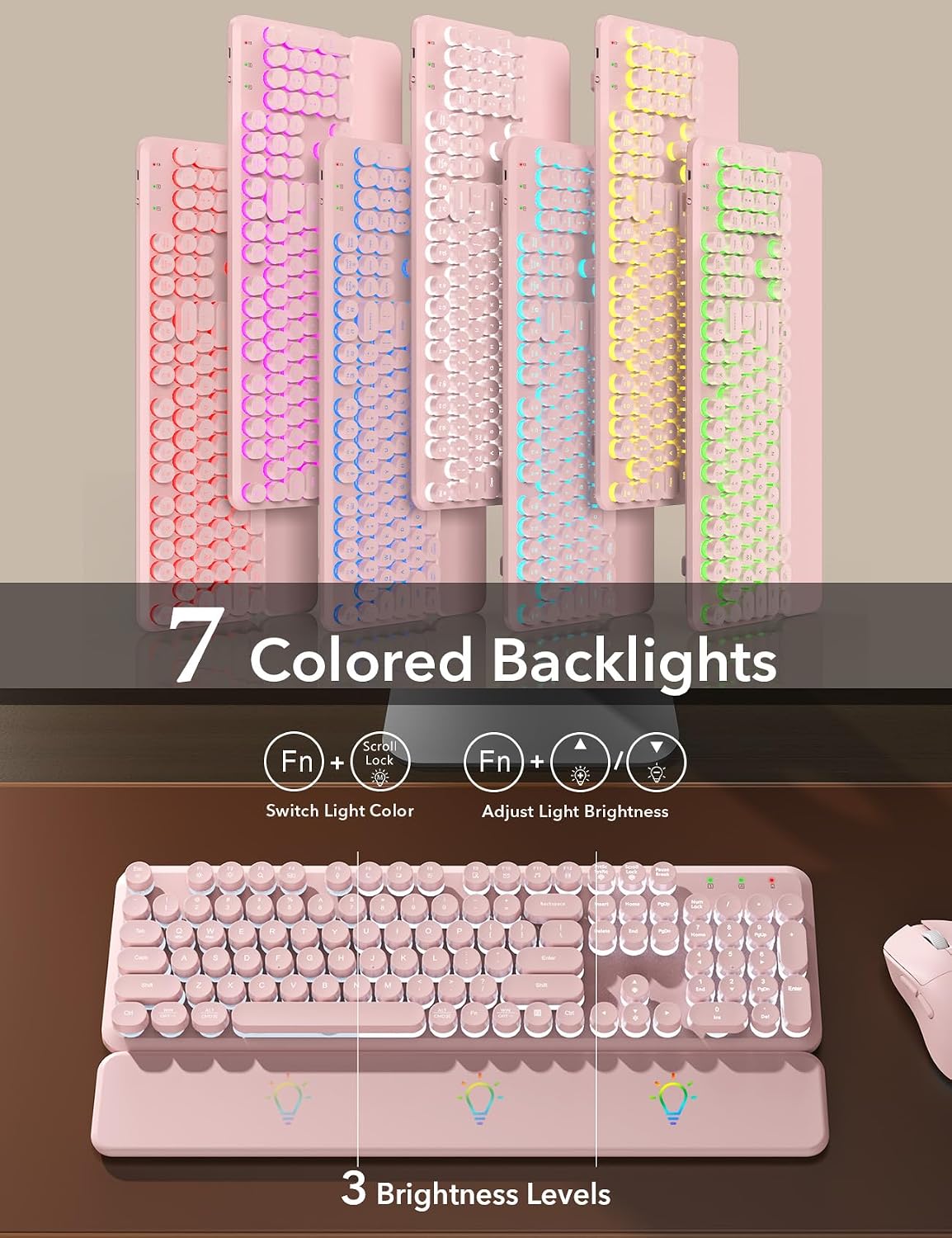 Sablute Wireless Backlit Keyboard and Mouse Combo CK23 Pro