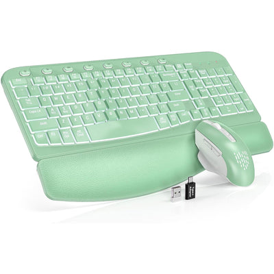 Sablute Ergonomic Wireless Backlit Keyboard and Mouse Combo MA12 Pro