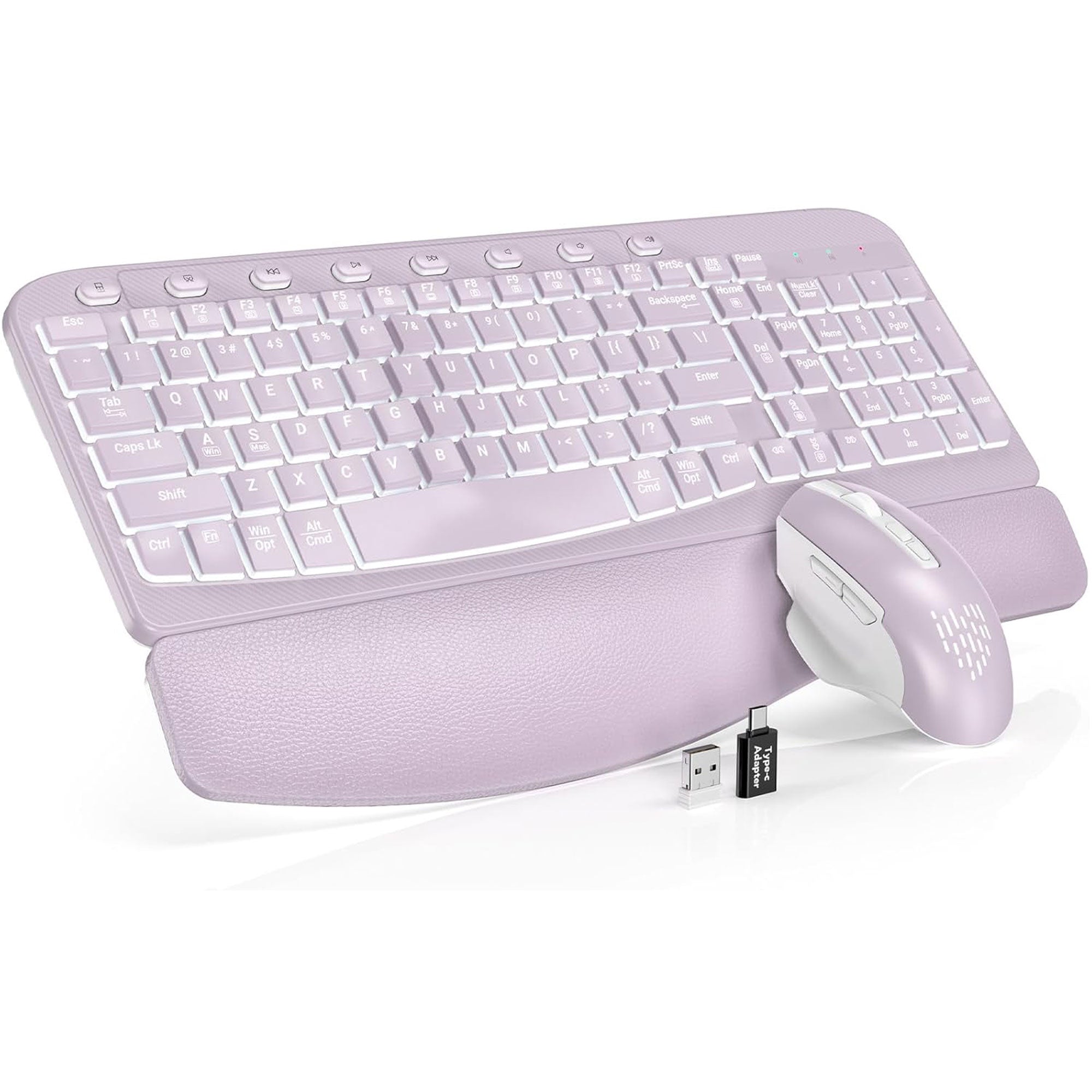 Sablute Ergonomic Wireless Backlit Keyboard and Mouse Combo MA12 Pro