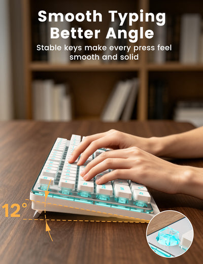 Wireless Keyboard and Mouse Combo, RGB Backlit, 10 Effects, Pudding Keycaps, Full Size, Double-Shot Keycaps, Metal Panel, Rechargeable, Long-Lasting Battery, 2.4GHz Stable Wireless, USB-C Adapter