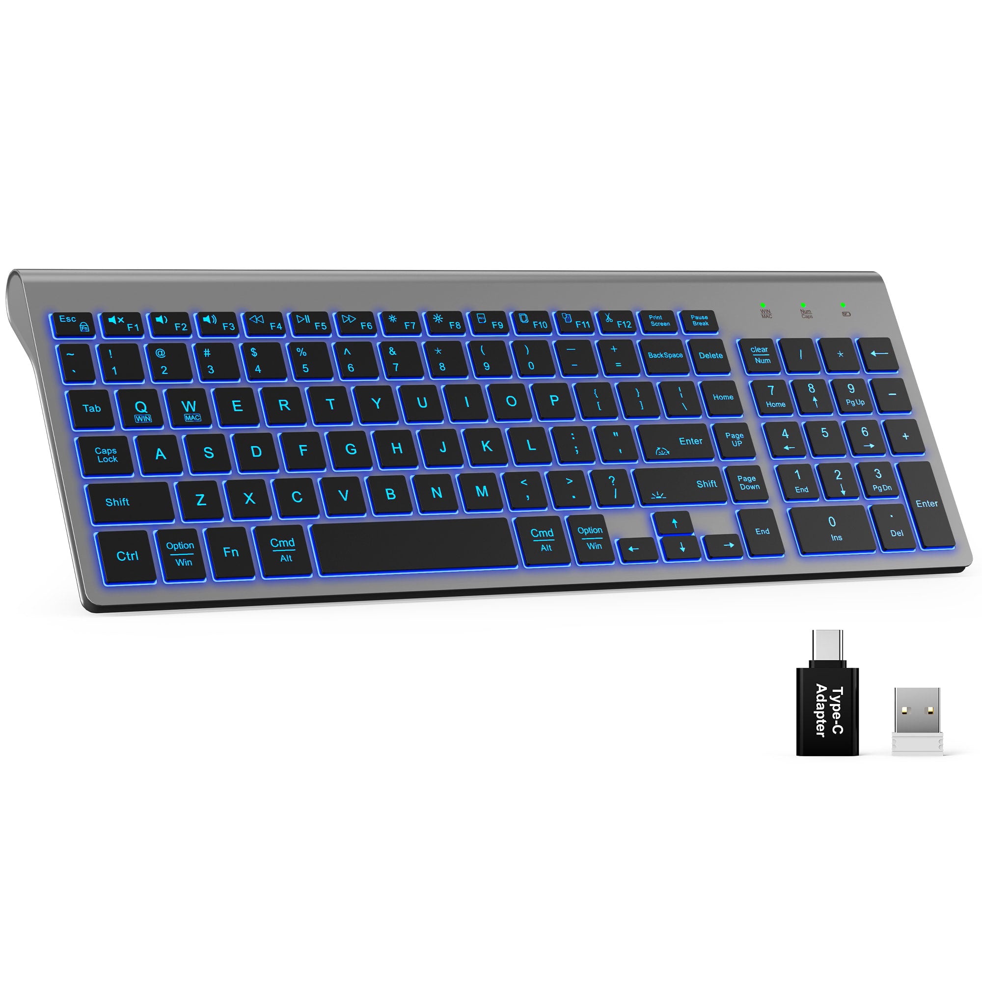 Sablute Low Profile Wireless Backlit Keyboard KN368