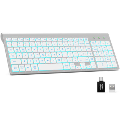 Sablute Low Profile Wireless Backlit Keyboard KN368