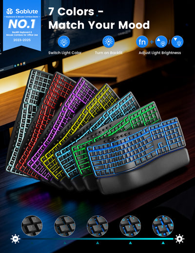 SABLUTE M41 Pro Wireless Keyboard and Mouse Combo